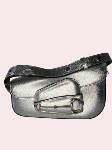 Gucci Metallic Silver Shoulder Bag - Brand New