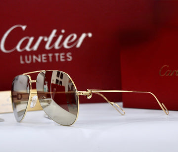 New Cartier Première aviator frame gold sunglasses